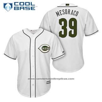 Camiseta Beisbol Hombre Cincinnati Reds 39 Devin Mesoraco Blanco 2018 Alterno Cool Base