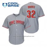 Camiseta Beisbol Hombre Cincinnati Reds Jay Bruce 32 Gris Cool Base