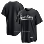 Camiseta Beisbol Hombre Cleveland Guardians Lights Out Replica Negro