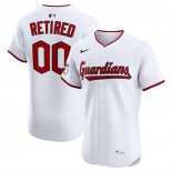 Camiseta Beisbol Hombre Cleveland Guardians Retired Roster Primera Elite Blanco