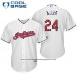 Camiseta Beisbol Hombre Cleveland Indians 2017 Estrellas y Rayas 24 Andrew Miller Blanco Cool Base Camiseta Beisbol Hombre Cleveland Indians 2017 Estrellas y Rayas 24 Andrew Miller Blanco Cool Base