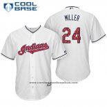 Camiseta Beisbol Hombre Cleveland Indians 2017 Estrellas y Rayas 24 Andrew Miller Blanco Cool Base