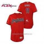 Camiseta Beisbol Hombre Cleveland Indians Jose Ramirez 150th Aniversario Patch 2019 All Star Flex Base Rojo