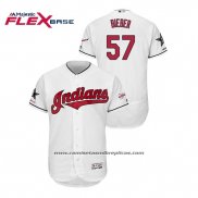 Camiseta Beisbol Hombre Cleveland Indians Shane Bieber 2019 All Star Flex Base Blanco