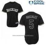 Camiseta Beisbol Hombre Colorado Rockies Carlos Gonzalez 5 Negro Fashion Cool Base Camiseta Beisbol Hombre Colorado Rockies Carlos Gonzalez 5 Negro Fashion Cool Base