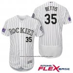 Camiseta Beisbol Hombre Colorado Rockies Chad Bettis 35 Blanco Autentico Collection Flex Base Camiseta Beisbol Hombre Colorado Rockies Chad Bettis 35 Blanco Autentico Collection Flex Base