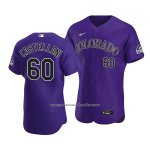 Camiseta Beisbol Hombre Colorado Rockies Ryan Castellani Autentico Alterno 2020 Violeta Camiseta Beisbol Hombre Colorado Rockies Ryan Castellani Autentico Alterno 2020 Violeta