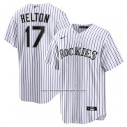 Camiseta Beisbol Hombre Colorado Rockies Todd Helton Retired Primera Replica Blanco
