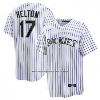 Camiseta Beisbol Hombre Colorado Rockies Todd Helton Retired Primera Replica Blanco