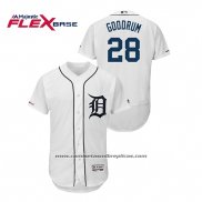 Camiseta Beisbol Hombre Detroit Tigers Niko Goodrum Flex Base Blanco