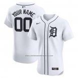 Camiseta Beisbol Hombre Detroit Tigers Primera Elite Personalizada Blanco