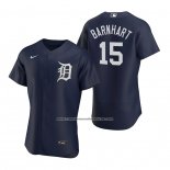Camiseta Beisbol Hombre Detroit Tigers Tucker Barnhart Autentico Alterno Azul