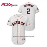 Camiseta Beisbol Hombre Houston Astros Alex Bregman Flex Base Blanco