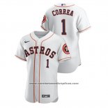 Camiseta Beisbol Hombre Houston Astros Carlos Correa Autentico Blanco