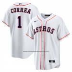 Camiseta Beisbol Hombre Houston Astros Carlos Correa Primera Replica Blanco