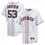 Camiseta Beisbol Hombre Houston Astros Cristian Javier Primera Replica Blanco