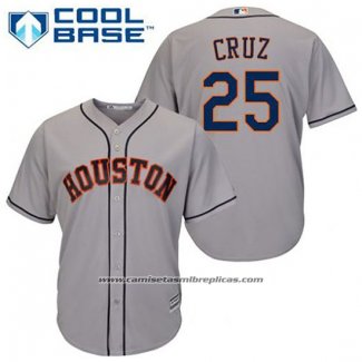 Camiseta Beisbol Hombre Houston Astros Jose Cruz Jr. 25 Gris Cool Base