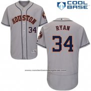 Camiseta Beisbol Hombre Houston Astros Nolan Ryan Gris Cool Base