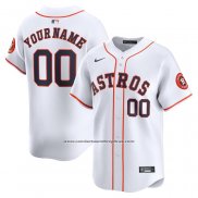 Camiseta Beisbol Hombre Houston Astros Primera Limited Personalizada Blanco