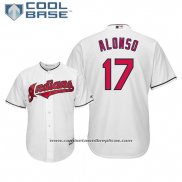 Camiseta Beisbol Hombre Indians Yonder Alonso Cool Base Primera Blanco