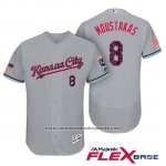 Camiseta Beisbol Hombre Kansas City Royals 2017 Estrellas y Rayas Mike Moustakas Gris Flex Base