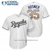 Camiseta Beisbol Hombre Kansas City Royals 35 Eric Hosmer Blanco 2017 Cool Base