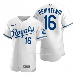 Camiseta Beisbol Hombre Kansas City Royals Andrew Benintendi 2022 Autentico Blanco