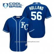 Camiseta Beisbol Hombre Kansas City Royals Greg Holland 56 Azul Alterno Cool Base