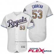 Camiseta Beisbol Hombre Kansas City Royals Melky Cabrera Blanco Alterno Flex Base