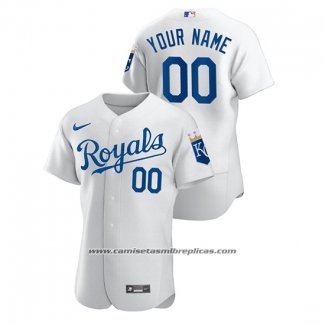 Camiseta Beisbol Hombre Kansas City Royals Personalizada Autentico Nike Blanco