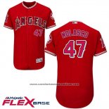 Camiseta Beisbol Hombre Los Angeles Angels 47 Ricky Nolasco Rojo Flex Base