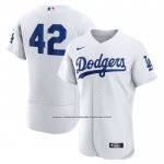 Camiseta Beisbol Hombre Los Angeles Dodgers 2023 Jackie Robinson Day Autentico Blanco