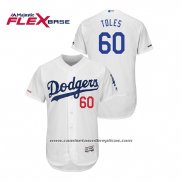 Camiseta Beisbol Hombre Los Angeles Dodgers Andrew Toles Flex Base Blanco