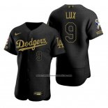 Camiseta Beisbol Hombre Los Angeles Dodgers Gavin Lux Negro 2021 Salute To Service
