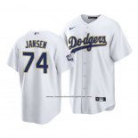 Camiseta Beisbol Hombre Los Angeles Dodgers Kenley Jansen 2021 Gold Program Replica Blanco