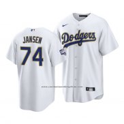 Camiseta Beisbol Hombre Los Angeles Dodgers Kenley Jansen 2021 Gold Program Replica Blanco