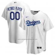 Camiseta Beisbol Hombre Los Angeles Dodgers Primera Pick-A-Player Retired Roster Replica Blanco