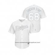 Camiseta Beisbol Hombre Los Angeles Dodgers Ross Stripling 2019 Players Weekend Chicken Strip Replica Blanco