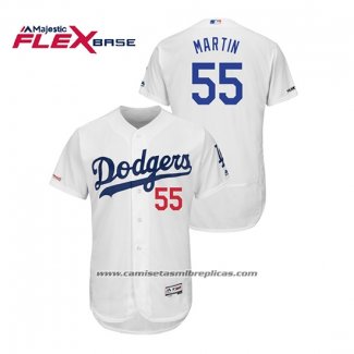 Camiseta Beisbol Hombre Los Angeles Dodgers Russell Martin Flex Base Blanco