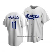 Camiseta Beisbol Hombre Los Angeles Dodgers White A.j. Pollock Cooperstown Collection Primera Blanco