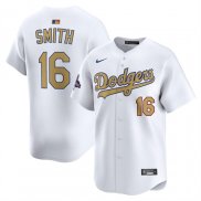 Camiseta Beisbol Hombre Los Angeles Dodgers Will Smith 2025 Gold Collection Limited Blanco
