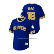 Camiseta Beisbol Hombre Milwaukee Brewers Ben Gamel Cooperstown Collection Azul