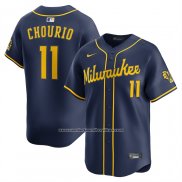 Camiseta Beisbol Hombre Milwaukee Brewers Jackson Chourio Alterno 2 Limited Azul