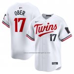 Camiseta Beisbol Hombre Minnesota Twins Bailey Ober Primera Limited Blanco
