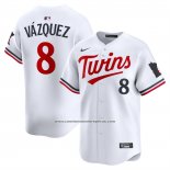 Camiseta Beisbol Hombre Minnesota Twins Christian Vazquez Primera Limited Blanco
