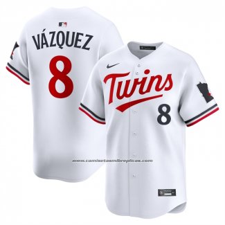 Camiseta Beisbol Hombre Minnesota Twins Christian Vazquez Primera Limited Blanco