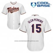 Camiseta Beisbol Hombre Minnesota Twins Glen Perkins 15 Blanco Primera Cool Base
