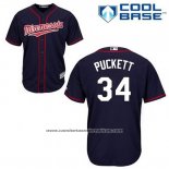 Camiseta Beisbol Hombre Minnesota Twins Kirby Puckett 34 Azul Alterno Cool Base