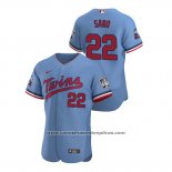 Camiseta Beisbol Hombre Minnesota Twins Miguel Sano Autentico 2020 Alterno Azul