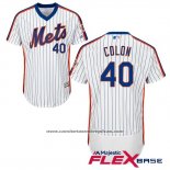 Camiseta Beisbol Hombre New York Mets 40 Bartolo Colon Flex Base Blanco